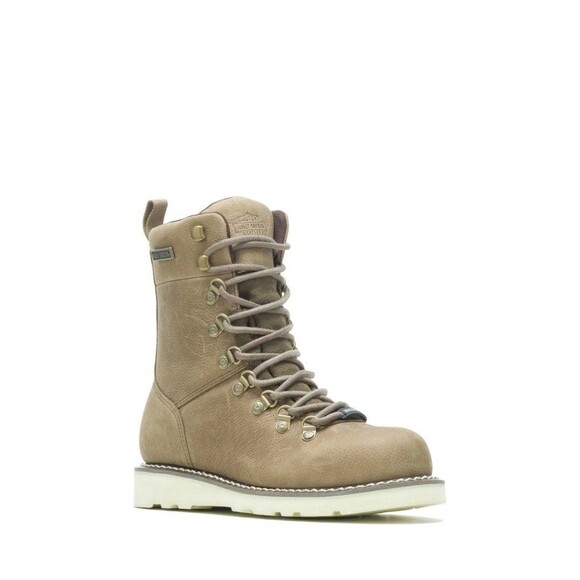 Harley-Davidson Denway Boots Women’s 8M Leather Beige Moto Riding - Picture 3 of 16